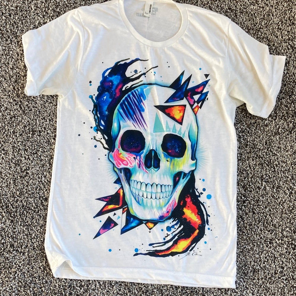 Colorful Skull Electro Threads Tee